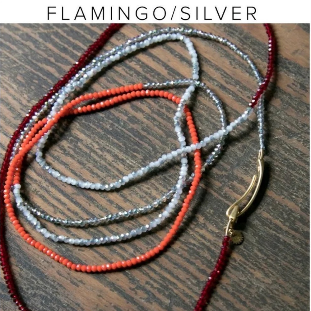 INDIA HICKS Flamingo long beaded necklace